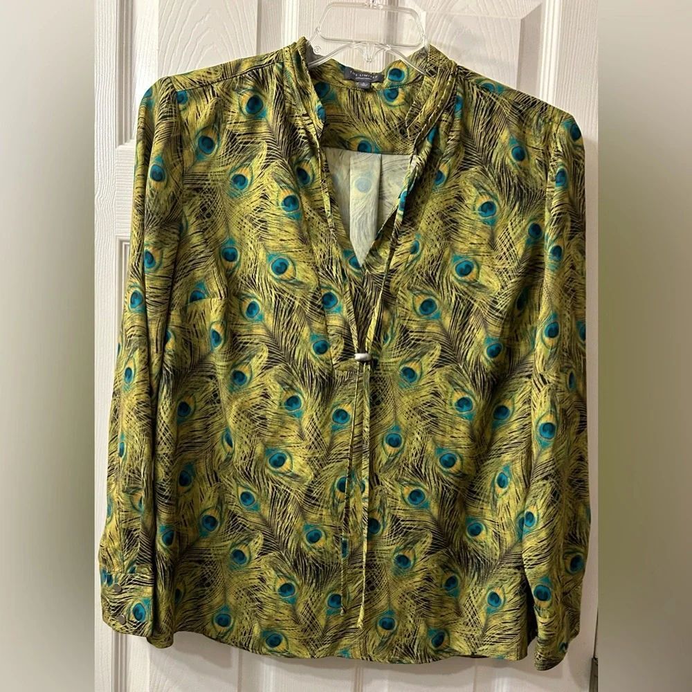 The limited blouse peacock feather print size L